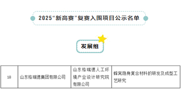 格瑞德集团成功晋级2025中国·山东新高赛复赛
